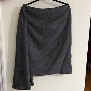 Stylish Gray Wool Women's Skirt